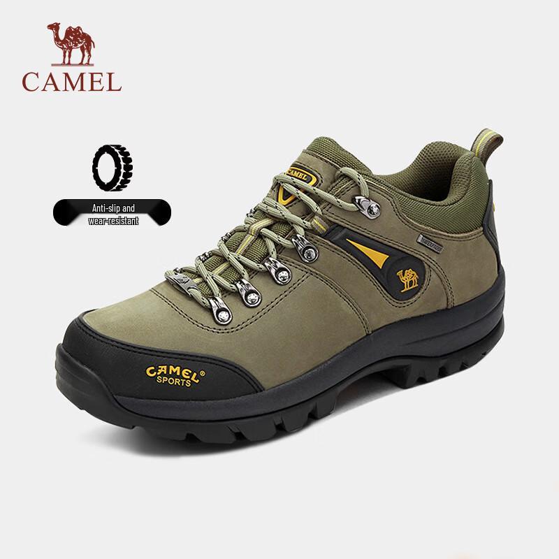 CAMEL Men's Low-Top Leather Hiking Shoes