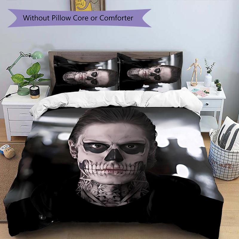 3pcs Evan Peters2 pattern bedding set duvet cover set includes duvet cover &pillowcases, perfect all season bedroom decoration & gift