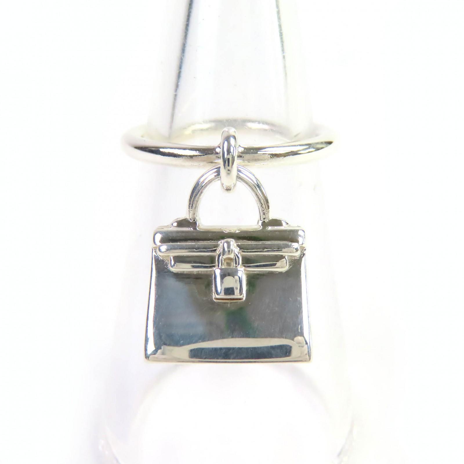 

Excellent HERMES Ring Birkin Amulet Ring Silver AG925 Women Used