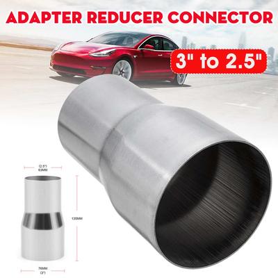 Adaptateur droit universel en acier inoxydable de 3'' à 2,5'' pour silencieux d'échappement de voiture et de moto, tuyau soudé