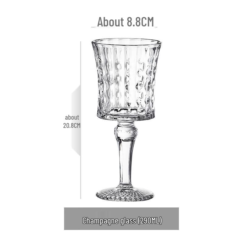 Diamond Charm French Style Stemmed Wine Glass 290ml