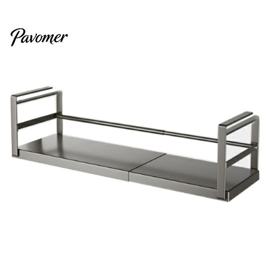 Expandable under Shelf Storage Rack Punch-free Hanging Slide-in Cabinet Organizer Stainless Carbon Steel Kitchen Pantry Countertop Spice Holder