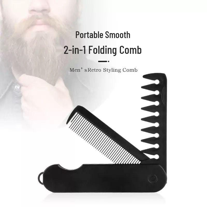 Men's Pompadour Fishbone Styling Comb – Plastic Hairdressing & Drawing Comb for Pomade.