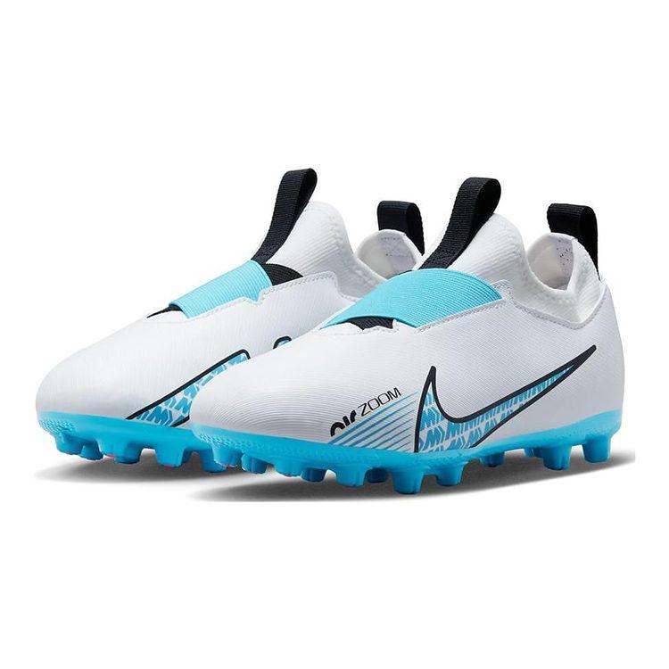 Nike Air Zoom Vapor 15 Academy HG Soccer Shoes Kids Footwear Blue White DJ5618-146