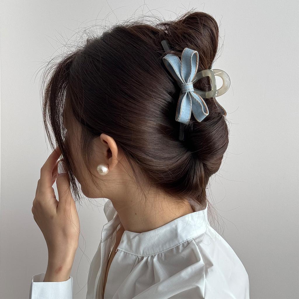 Claw Clip Hair Bows Accessoires Femme for Women Girl Pin Korean Large Thick Shark Headdress Crab Vintage Popular Catches Trendy