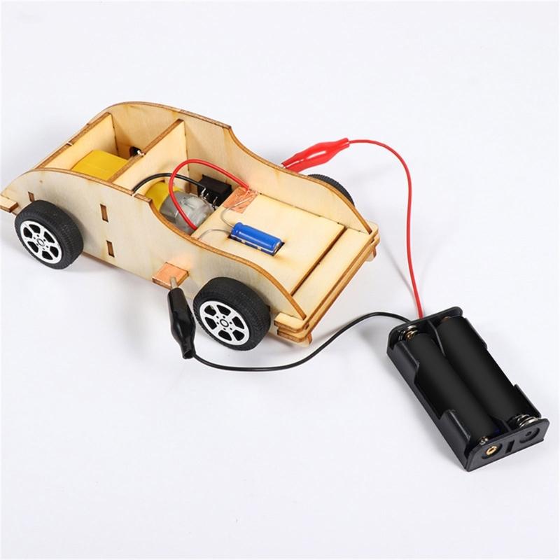 STEM Toy Kits Wooden Car Kits DIY Science Experiment Set Wooden Building Project Early Education Invention Materials