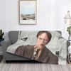 Dwight Schrute Rainn Wilson Blanket Fleece The Office Super Warm Throw Blanket for Bed Bedspread
