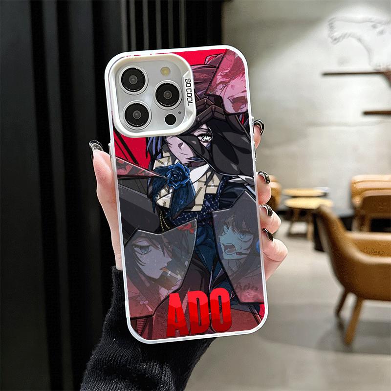 Ado Cartoon K-Kyogen X Uta Shockproof Phone Case for iPhone 17 Air 16 16E 15 Pro Max 14 Plus 13 Mini 12 Back Cover Anti Fall Fun