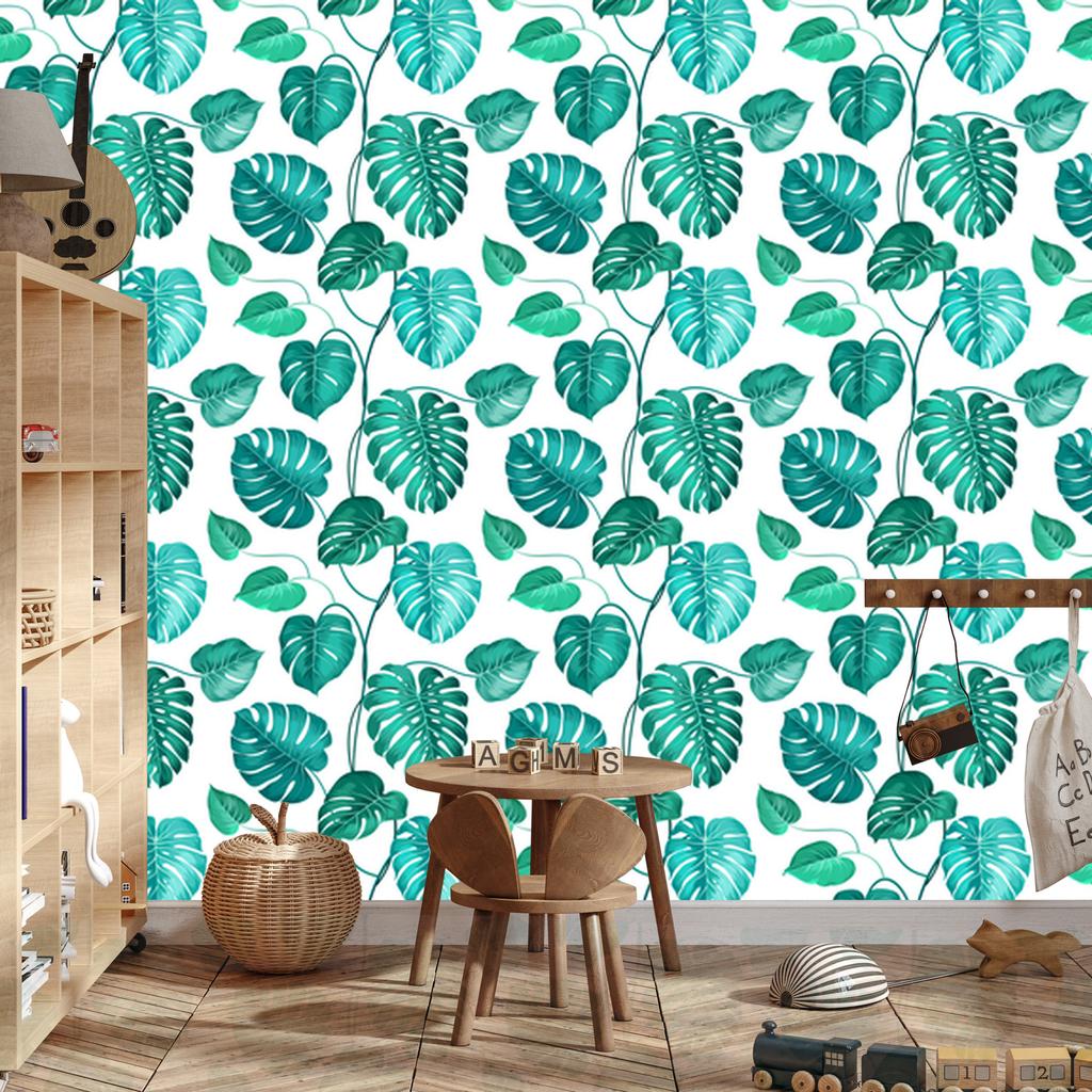 Monstera Leaves Nature Wallpaper for Living Room and Bedroom 50x1000