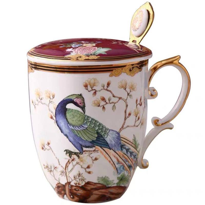 Luxury Bone China Phoenix Coffee Cup Cute Animal Milk Mug Water Drinkware for Home