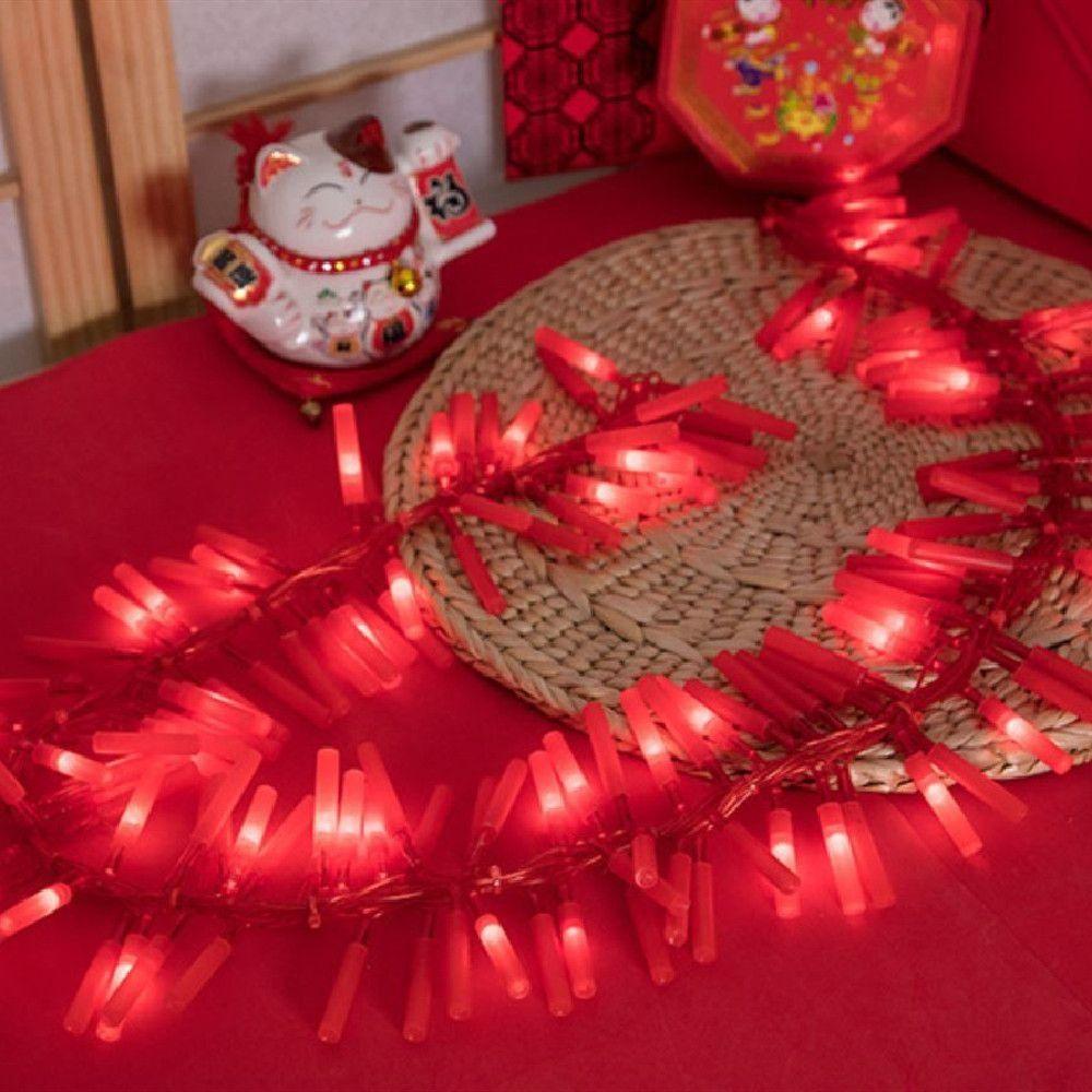 Simulation Firecrackers Chinese New Year Firecrackers 110/140 LED New Year Firecrackers Lamp