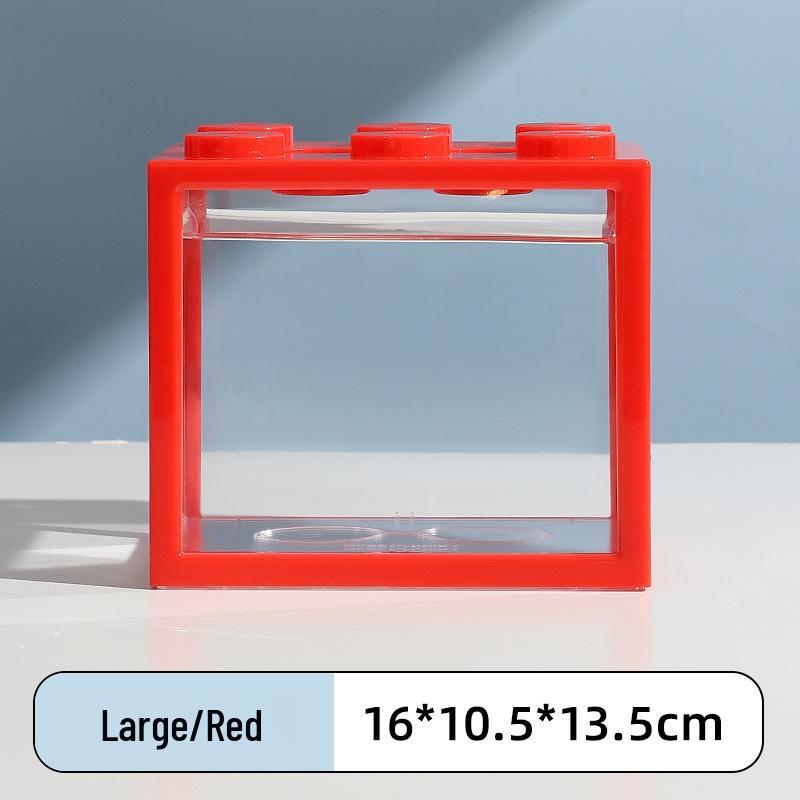 Transparent Desktop Aquarium: Fighting Fish, Jellyfish, Goldfish Tank with Street Stall Stand Design