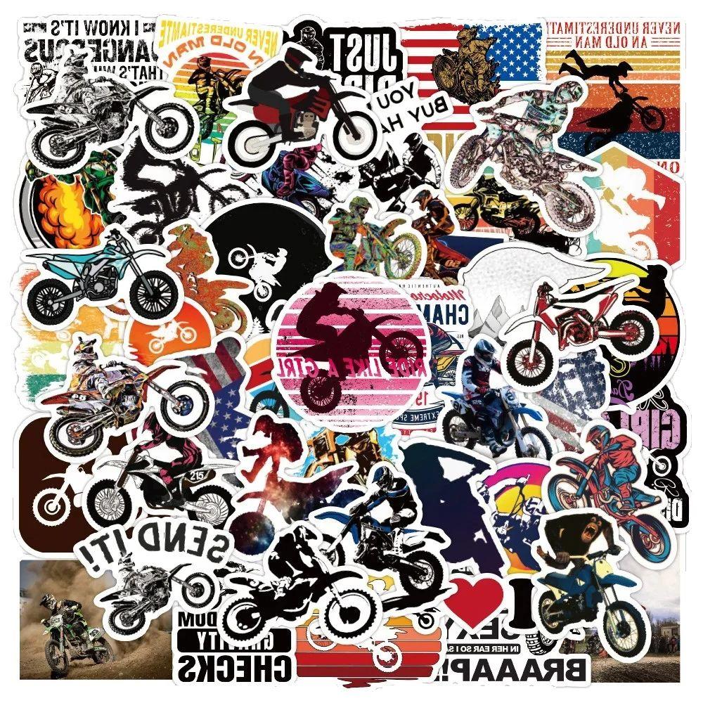 50PCS Cartoon Motocross Creative Doodle Stickers Bicycle Scooter Laptop Computer
