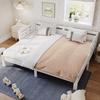 Daybed, Pull-Out Bed, 90 x 200cm, Solid Pine, with Second Sleeping Space And Roll-Up Slatted Frame, Heart-Shaped Bed,