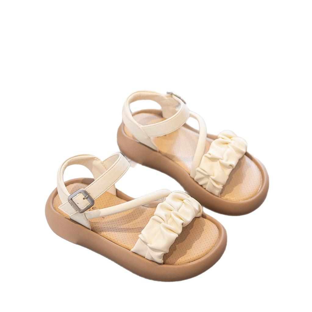 Girls Sandals Summer 2025 Girls Foreign Roman Shoes Summer Beach Sandals Soft-soled Princess Sandals