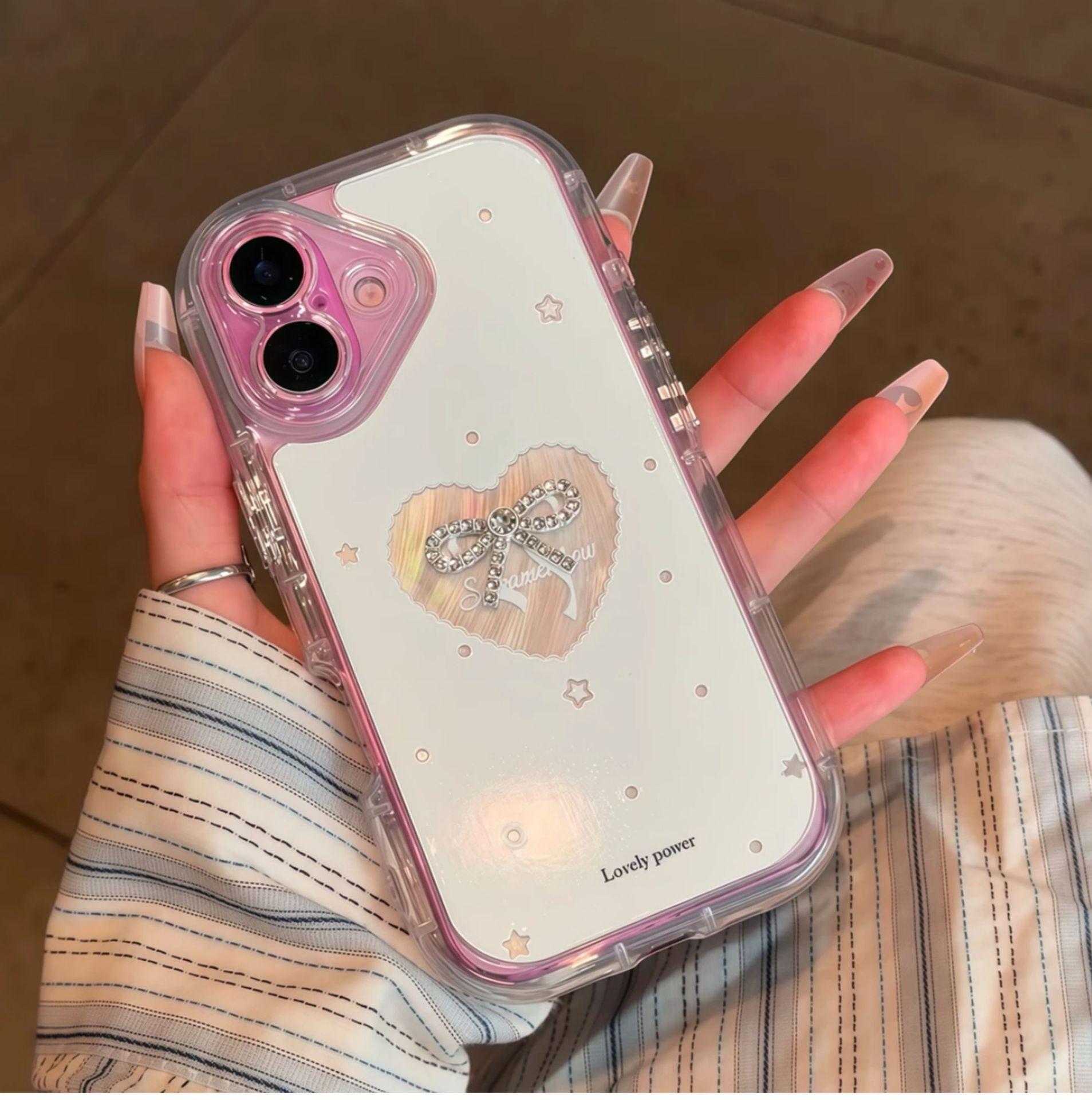 

White Background Star Polka Dots for Apple 17 Feather Cream Phone Case for IPhone 16 Promax Cartoon 15/14 For Apple 17PROMAX