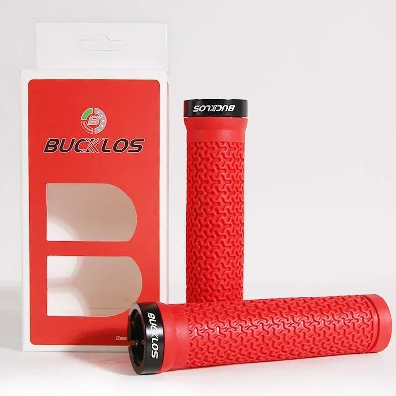 Bucklos Bicycle Grips Integrated Rubber Anti-Slip Mtb Handlebar Cover Lock On Mountain Bike Handle Bar Cuffs Bmx Cycling Parts