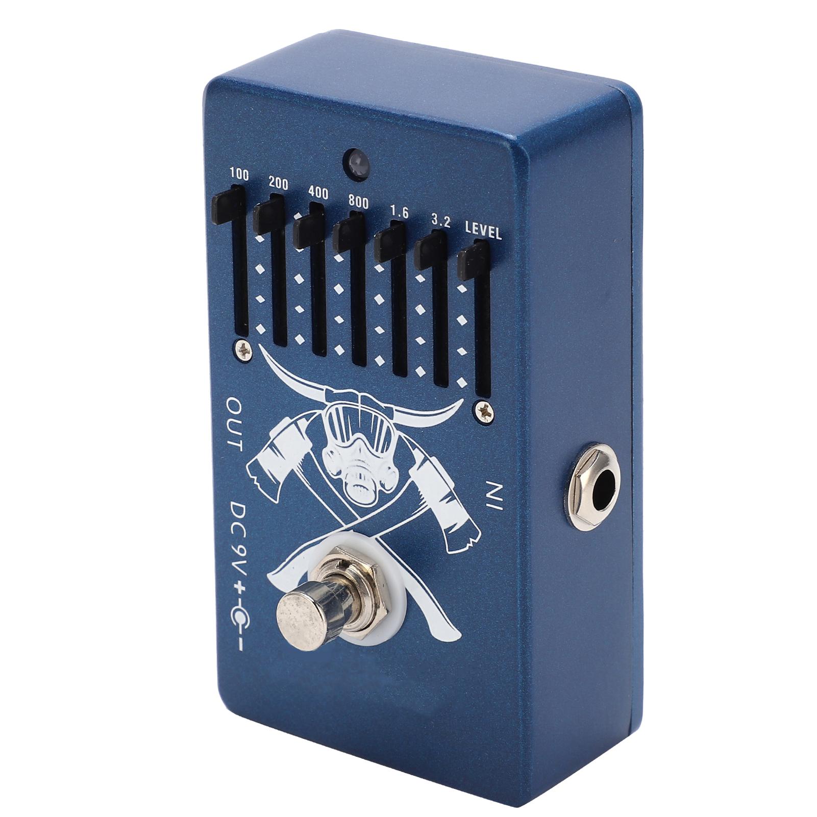 Guitar EQ 6 Band Equalizer DC9V 30mA Musical Instrument Accessories Aluminum Alloy CP‑71