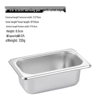 MOLUONA Stainless Steel Rectangular GN Food Pan