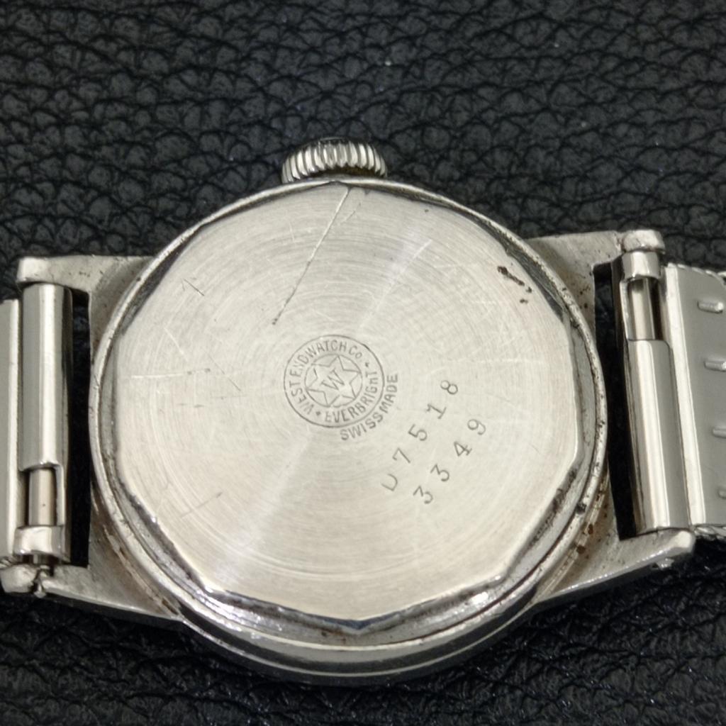 VINTAGE WEST END WATCH CO HAND-WINDING SWISS BOY WHITE DIAL WATCH A436449-2 R129-a436449