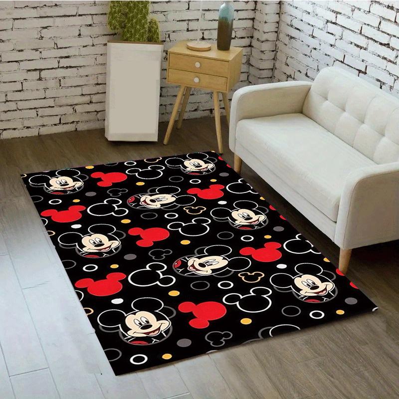 1pc Mickey Pattern Area Rug Soft Flannel Floor Mat for Living Room,Office,Bedroom and Carpet,Sofa Coffee Table Floor Mat