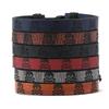 Leather Magnetic Clasp Streetwear Cuff Bracelets Gothic Punk Style Skull-Print Leather Bracelet for Man Male Hand  New