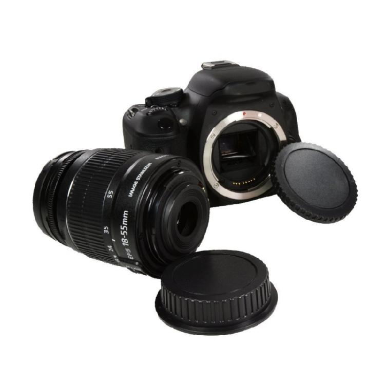 Camera Body Caps and Lens Rear Caps Cover Replacement DSLR Cameras Mount Lens Cover for 550D/7D/50D/600D Camera
