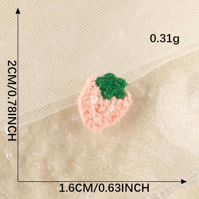 Computer Embroidery Label Jewelry Accessories Embroidery Love Strawberry Clothing Accessories Patch Sticker Handmade Diy Cloth Label Cloth Sticker