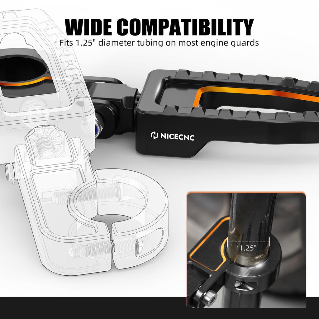 NICECNC For Harley Street Glide FLHX 2006-2023 Street Glide Special/CVO Road King FLHR 2014-2023 Engine Bumper Footpeg Footrest