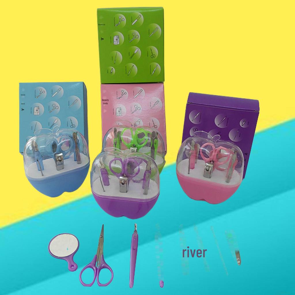 8-Piece Apple Nail Art Manicure Set with Nail Clippers