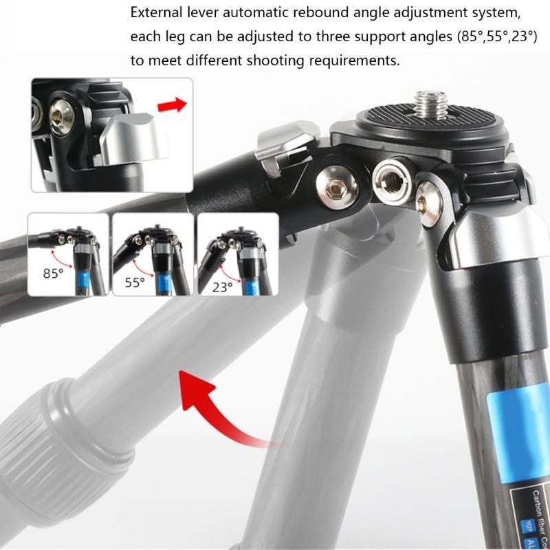 Portable Carbon Fiber Tripods with Ball Head for Camera Photography for Travel and Outdoor Use Providing High Stability