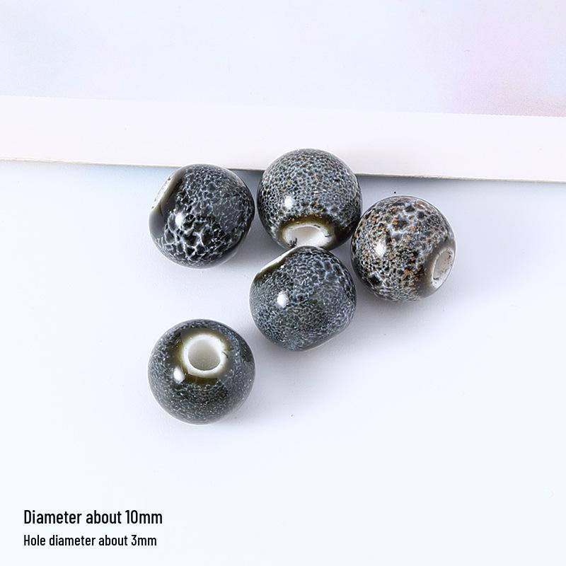 DIY Ceramic Jewelry Beads: 10mm Large Hole for Bracelet Making