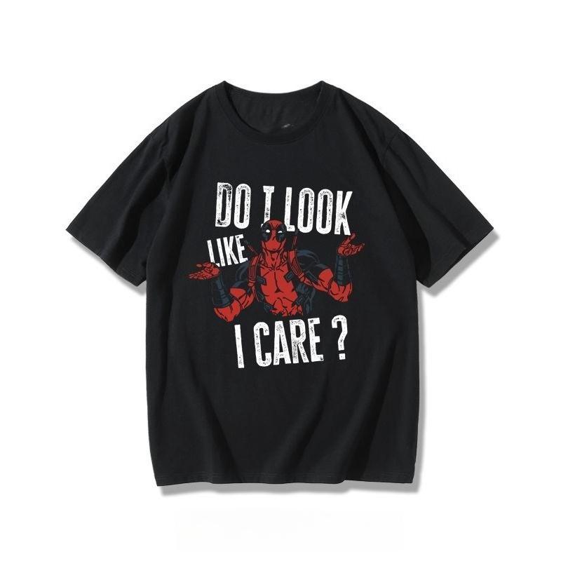 Deadpool Cartoon Movie Printed Tshirt Summer New Unisexs and Womens Casual Trendy Shortsleeved Trendy Casual Tshirt S