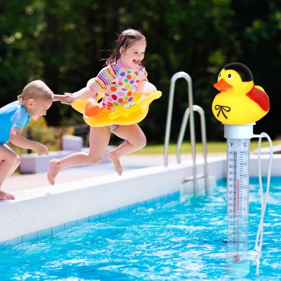 Floating Pool Thermometer Easy To Read Duck Design Water Thermometer for Outdoor Indoor Swimming Pools Spas Hot Tubs Aquariums