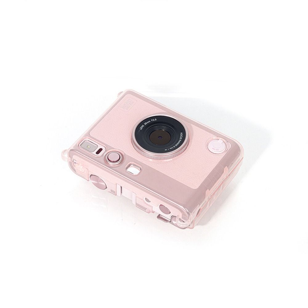 Translucent Pink Carrying Case Protective Cover for Fujifilm Instax Mini EVO Photo Equipment