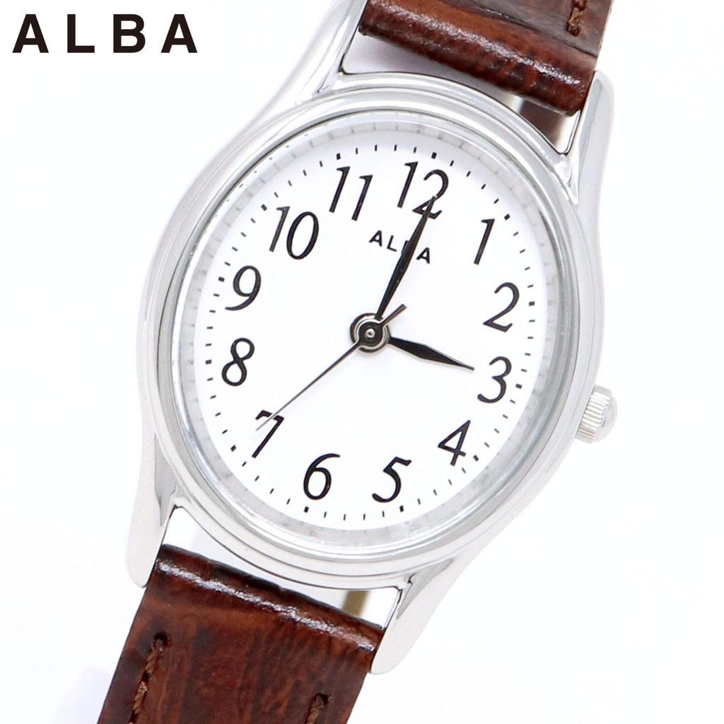 Seiko Alba Women's Quartz Wristwatch AE-GK437 Stainless Steel Waterproof 5 ATM Analog White Dial Ladies