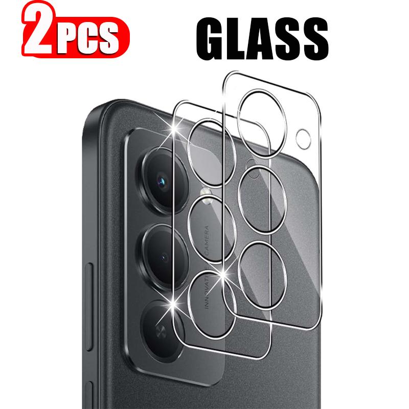 2 Pack Dual-Layer Design Tempered Glass Lens Camera Protector Film for Redmi 15 15C A5 4G 5G