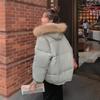 eleitchtee LHT Down Padded Winter Jacket with Fur Loose Thick Women's Coat, Outerwear, Jacket, Short, Hood, Pockets, Fit, Casual, (Size S, Green)