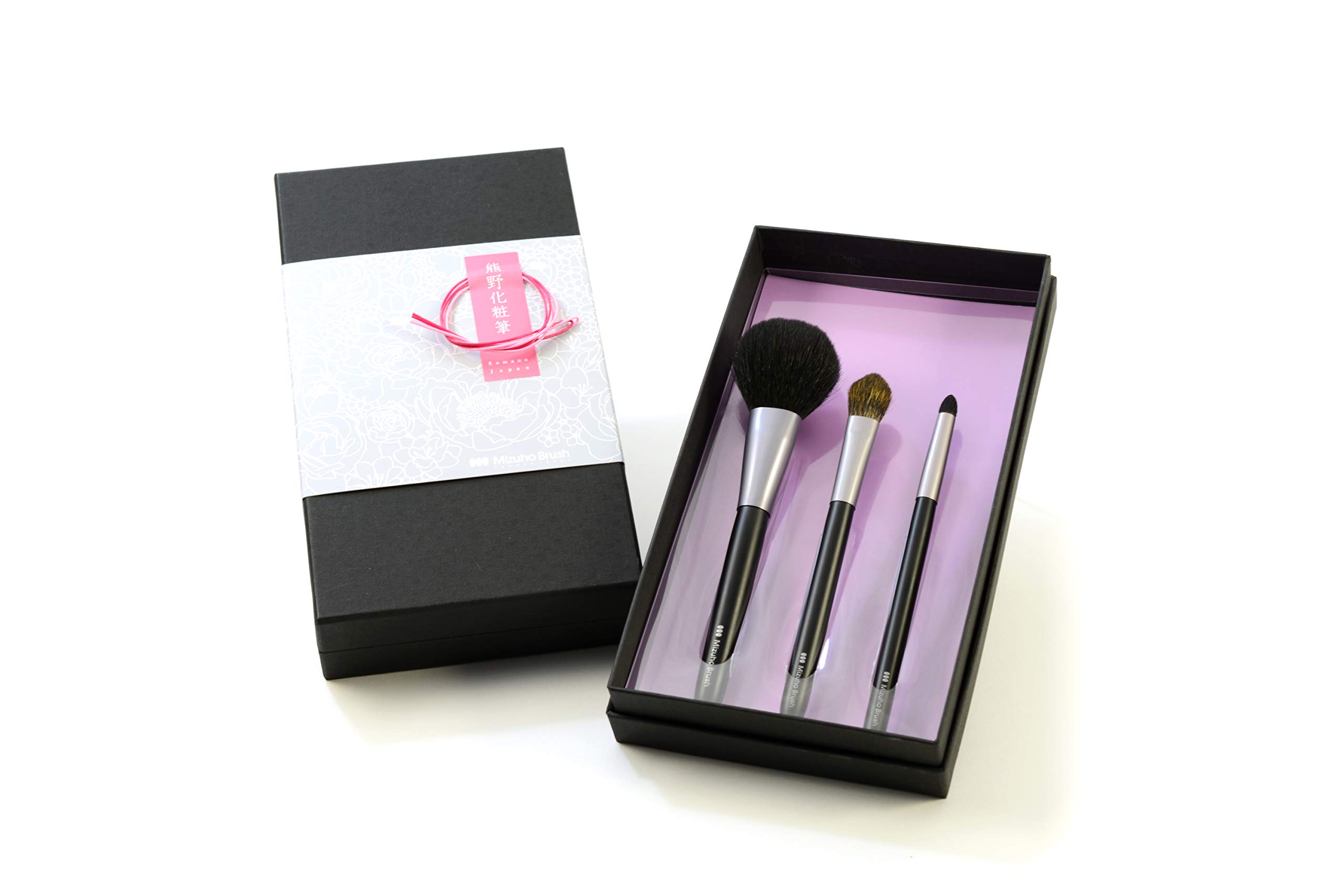 

Пензель Kumano Mizuho Brush Tiara 3 шт чорний