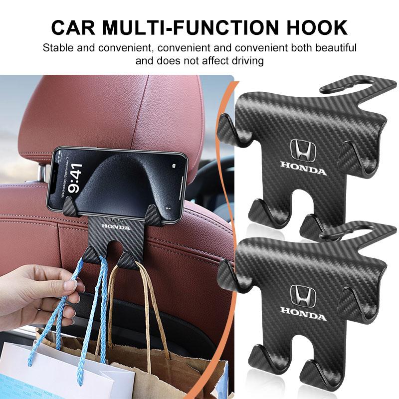 Car Seat Headrest Hook Universal Phone Holder Backseat Organizer For Honda Fit Mugen Insight Type S R VTEC Modulo Vezel RR SiPilot Fit XRV CRV HRV Dio