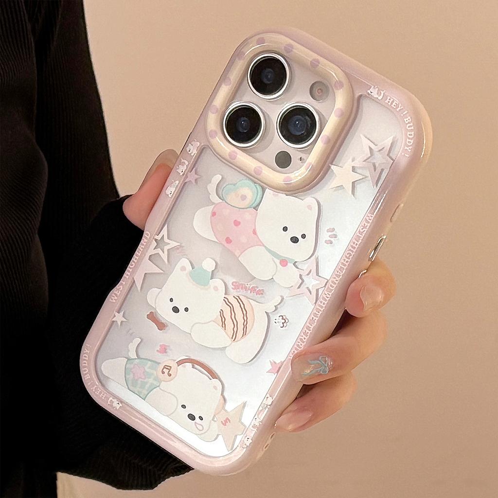 Fun Cartoon West Highlands Suitable for IPhone16 Mobile Phone Case IPhone15 Acrylic 14 Apple 1311