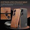 For Honor 90 Pro Case PU Leather+TPU Electroplating Phone Cover