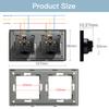 BSEED Double EU Wall Socket  Type-c USB Power Sockets Android Apple Mobile Phone Charging Ports Glass Panel 16A