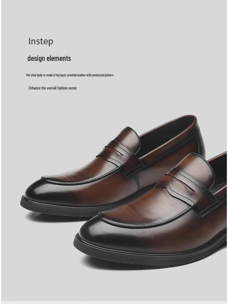 Men's Luxury Height-Enhancing Slip-On Leather Loafers