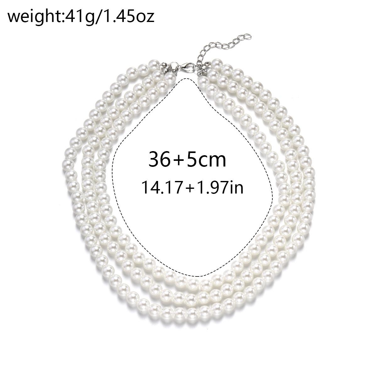 

Sweater Necklace Autumn and Winter Accessories Women s Retro Multi-layer Stacked Wear Bohemian Light Luxury Pearl Necklace