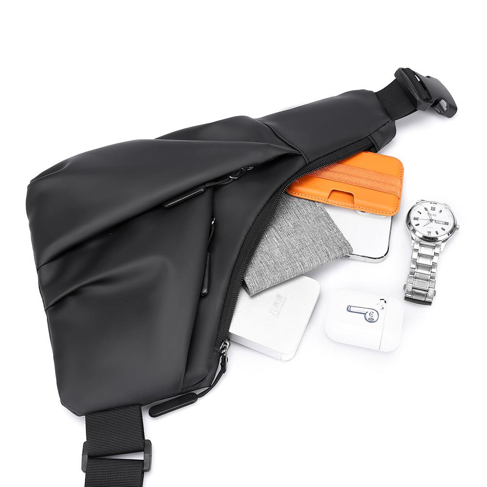 New men's portable breast bag outdoor sports shoulder bag simple irregular light oblique span bag casual fanny pack tide