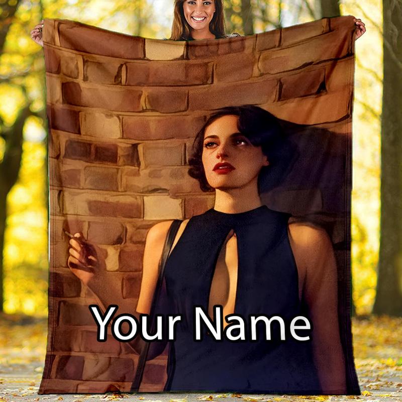 Custom Name Fleabag Theme Printed Blanket - Perfect for Couch, Bed, Travel & Outdoor Use | Machine Washable, Cozy & Durable.