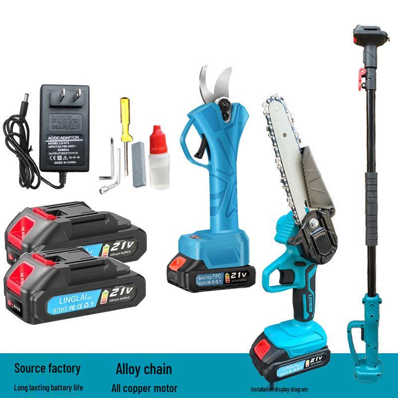 Electric Telescopic High-Branch Pruner Saw for Thick Garden and Fruit Tree Branches