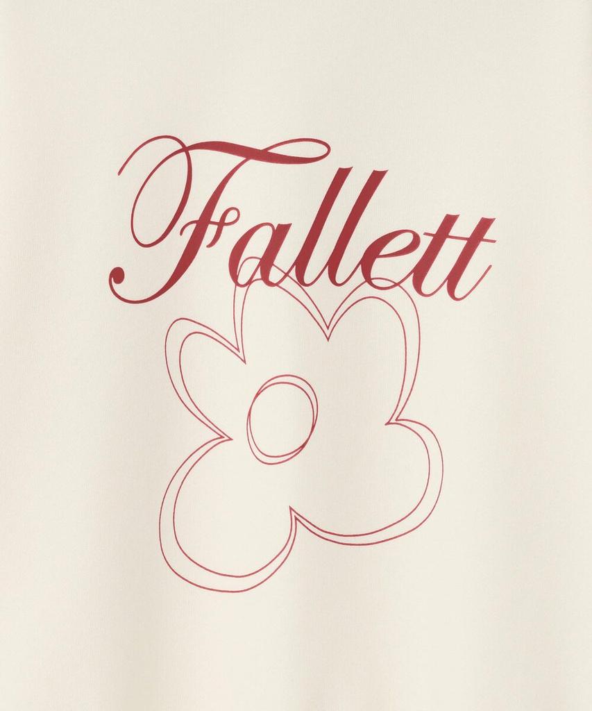 FALLETT Flower Drawing Sweatshirt Ivory