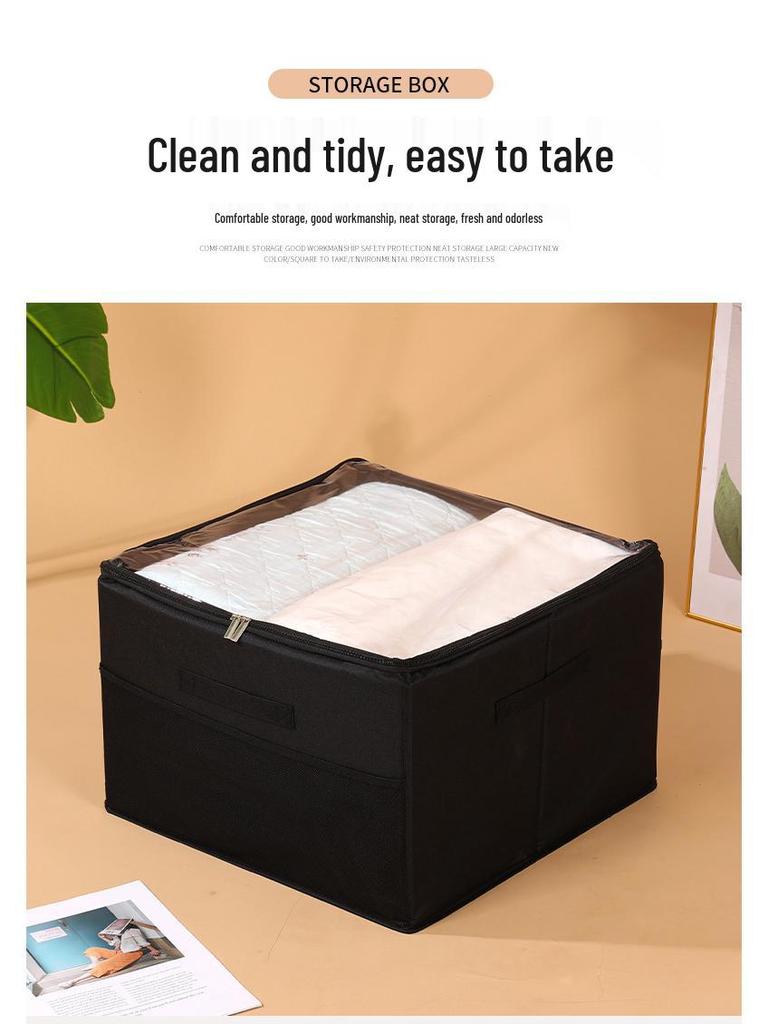 Cross-border Multi-functional Foldable Fabric Shoe Storage and Organizer Box with Lid